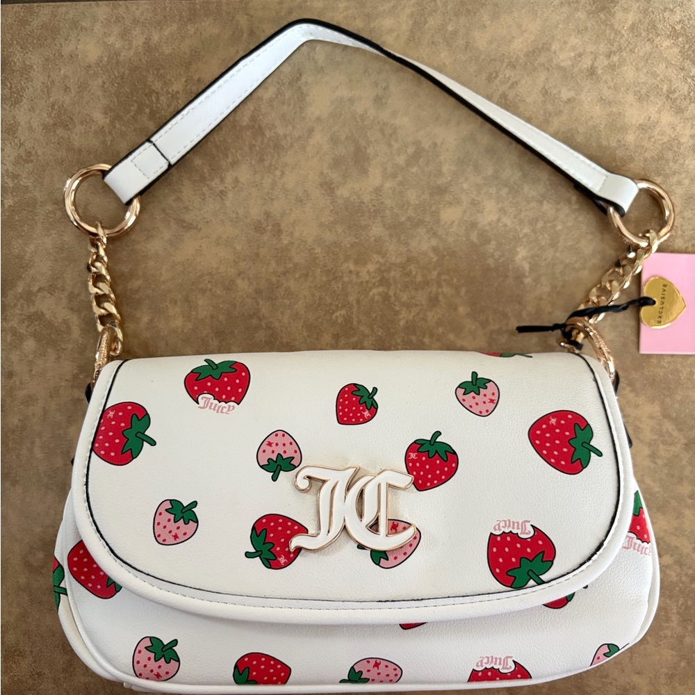 Juicy Couture White Bag with Strawberry Design